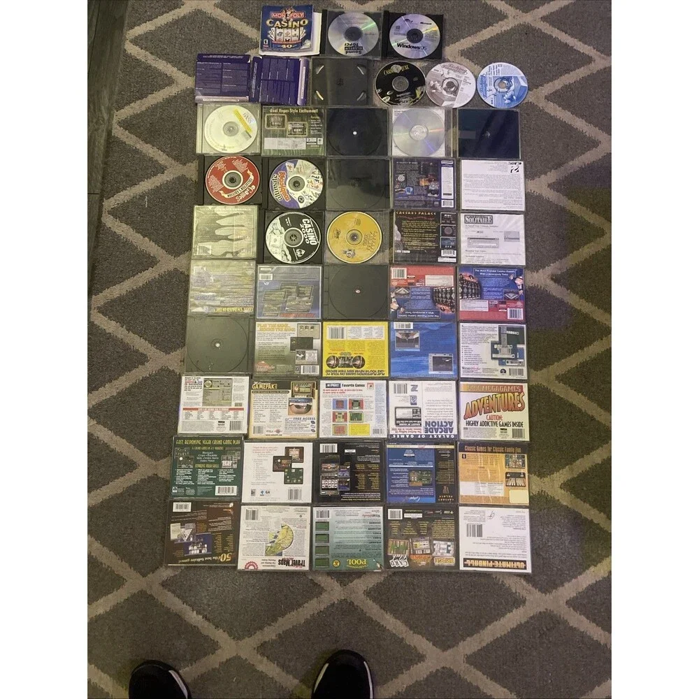 Vintage PC Games, CD-ROM, Microsoft, Game manuals, Lot 45 + Discs